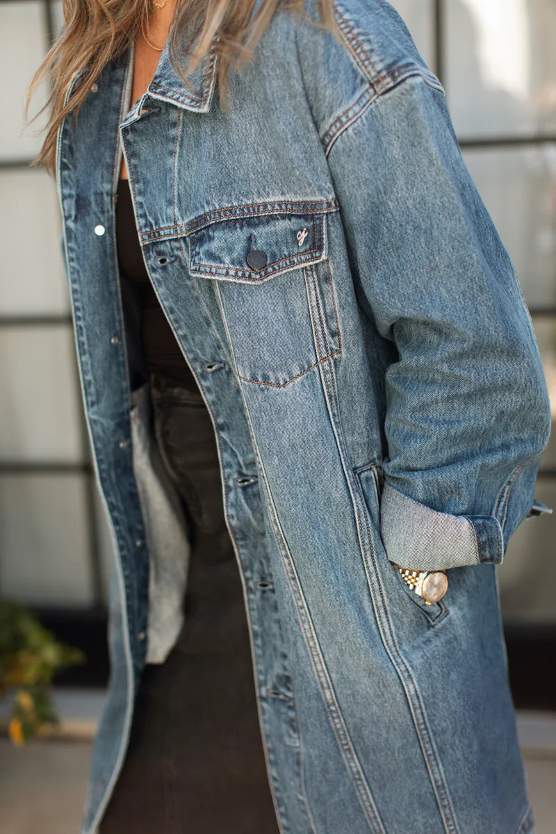 Denim Long Jacket
